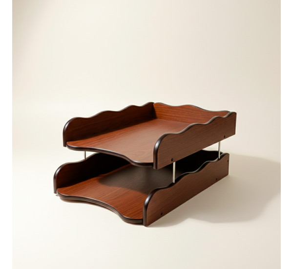 Лоток горизонтальный деревянный 2 отд.