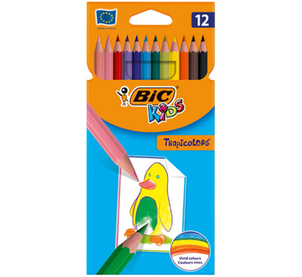 Карандаши цветные "Bic" Tropicolors 2  (12 цв.) 