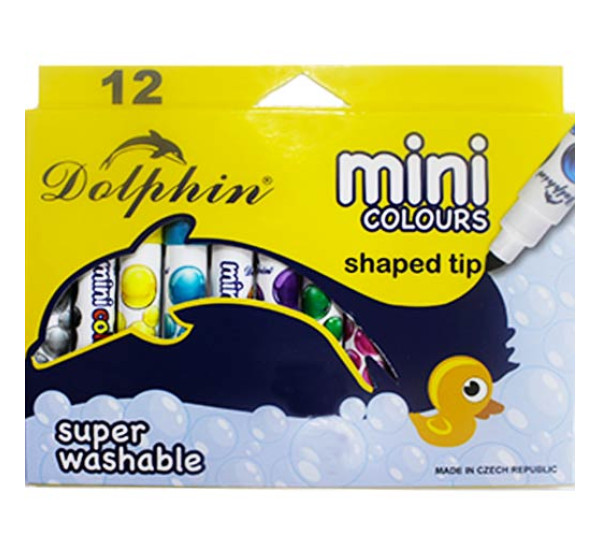 Фломастеры "Dolphin" mini colours  (12 цв) 