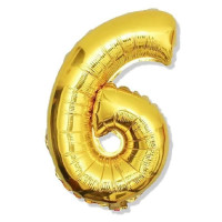 Шар фольгированный №6 (золотой 40 см)