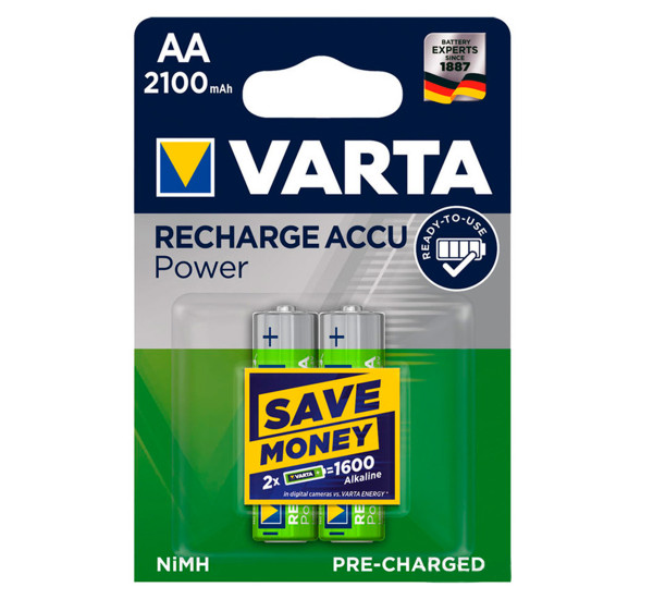 Батарейки акумулятор АА 2100mAh 2 шт. (Varta)