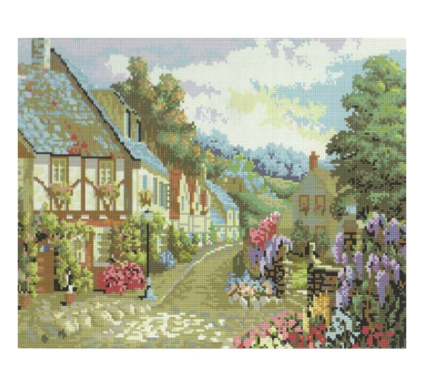 Алмазная мозаика GF027 Тропинка в селе 40X50