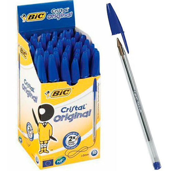 Ручка шариковая синяя "Bic" Crystal medium 