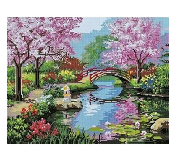 Алмазная мозаика GF086 Цветущая весна 40X50 