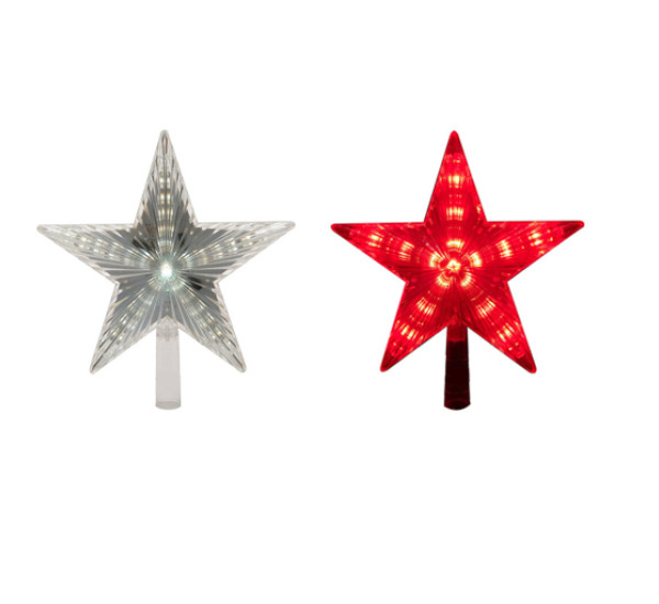 Звезда светящаяся на елку 16 см