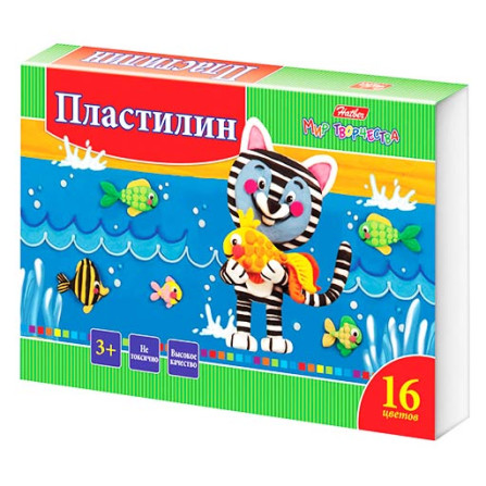 Пластилин (16 цв) "Hatber"