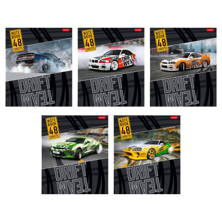 Тетрадь 48 л клетка Drift Team (Hatber)