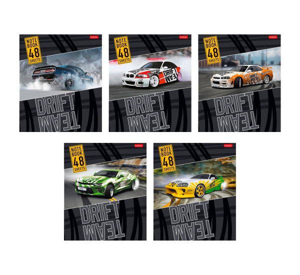 Тетрадь 48 л клетка Drift Team (Hatber)
