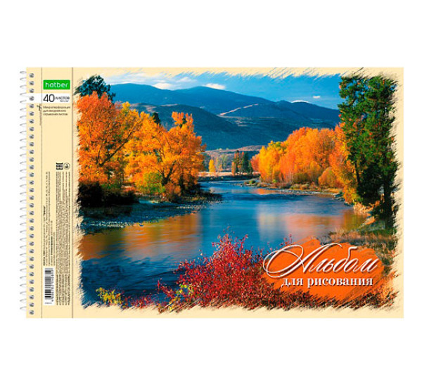Альбом 40 л на спирали Природа (Hatber)