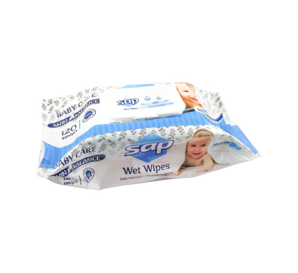Влажные салфетки Baby care 120 шт, "SAP" Влажные салфетки Baby care 120 шт, "SAP"