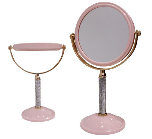 Зеркало настольное со стразами №520-6