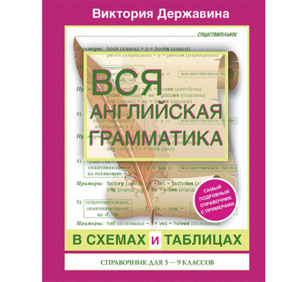 Вся английская грамматика в схемах и таблицах. Справочник для 5-9 классов Державина В.А.