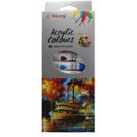 Акриловые краски 12цветов  12 ml "Yalong21011-12"