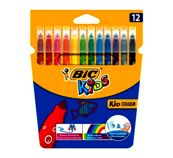 Фломастеры 12цв, "Bic Kids"