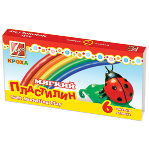Пластилин мягкий восковой 6 цв "Кроха"