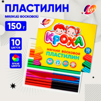 Пластилин мягкий восковой "Луч" Кроха (10 цв) 