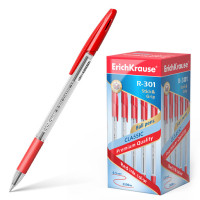 Ручка шариковая "ErichKrause" R-301 Classic Stick&Grip 1.0 (цвет чернил красный)