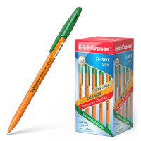 Ручка шариковая "ErichKrause" R-301 Orange Stick 0.7 (цвет чернил зеленый)