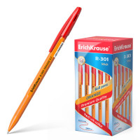Ручка шариковая "ErichKrause" R-301 Orange Stick 0.7 (цвет чернил красный)
