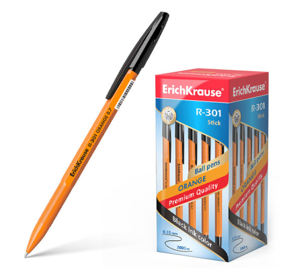 Ручка шариковая "ErichKrause" R-301 Orange Stick 0.7 (цвет чернил черный)