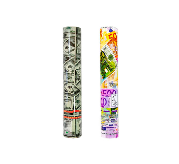 Хлопушка новогодняя Dollar/€ 30см Хлопушка новогодняя Dollar/€ 30см