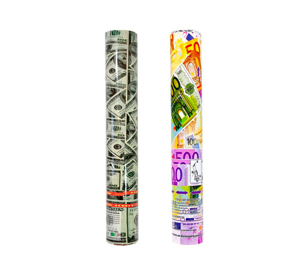 Хлопушка новогодняя Dollar/€ 40см Хлопушка новогодняя Dollar/€ 40см