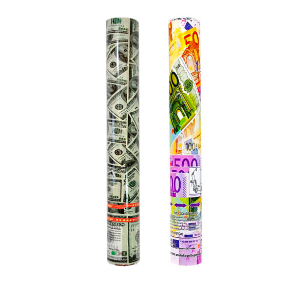 Хлопушка новогодняя Dollar/€ 60см Хлопушка новогодняя Dollar/€ 60см