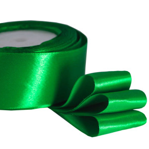 Атласная лента зеленая (1метр)
