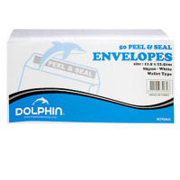 Конверт (евро стандартный белый 115х225mm) Dolphin Конверт (евро стандартный белый 115х225mm) Dolphin