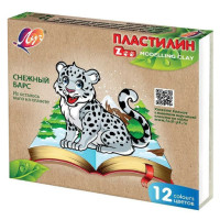 Пластилин "Луч" Zoo  (12 цв) 