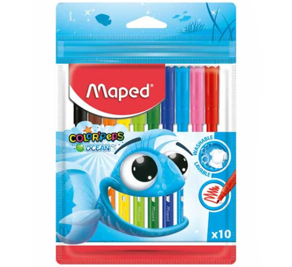 Фломастеры "Maped" Ocean (10 цв)