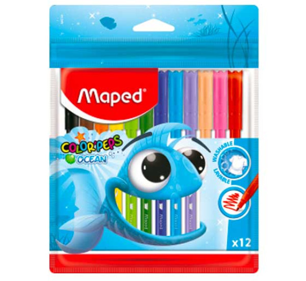 Фломастеры "Maped" Ocean (12 цв)