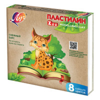 Пластилин "Луч" Zoo  мини (8 цв) 