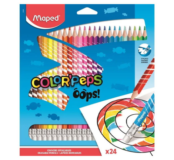 Карандаши "Maped  OOPS"  (24 цв)