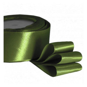 Атласная лента цвет хаки (4 см 1 м)