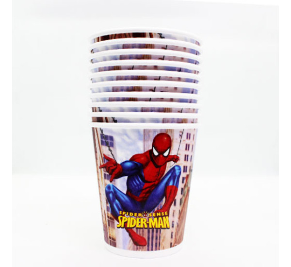 Стаканчики "Spider man" (8 oz mix) "Ecogap"