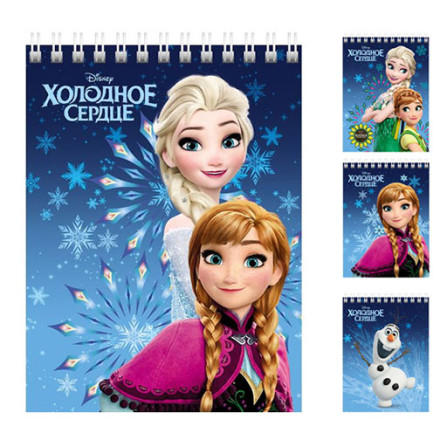 Блокнот А6  40л  клетка Холодное сердце Hatber 