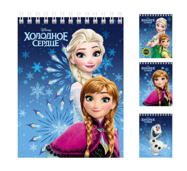 Блокнот А6  40л  клетка Холодное сердце Hatber 