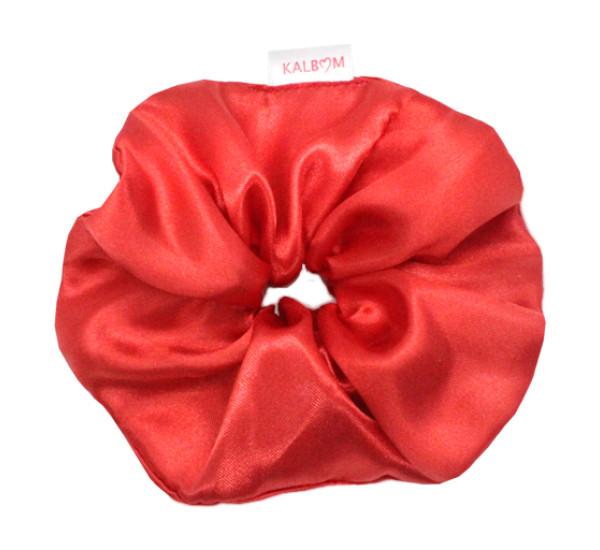 Резинки для волос "Scrunchie", (скранчи) цвет красный, (шелк) мал.