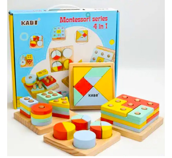 Деревянные головоломки для детей 29*25 см, (серия Монтессори 0084)