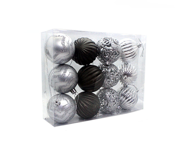 Новогодние шарики цв ассорти №5 набор из 12 шт  6 см