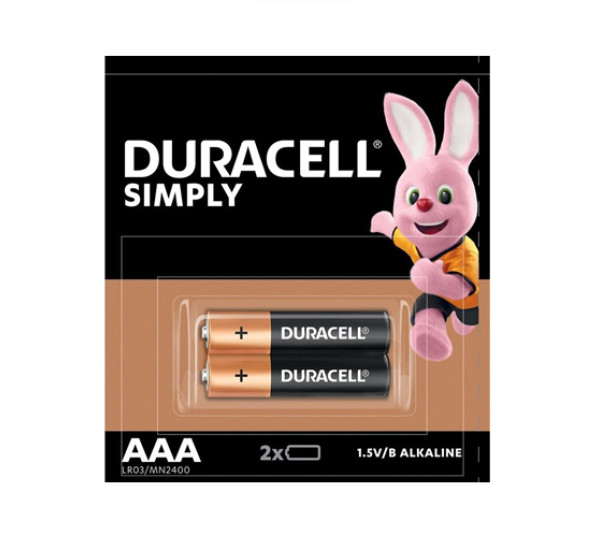 Батарейки АAА 2 штуки в пачке (Duracell) 