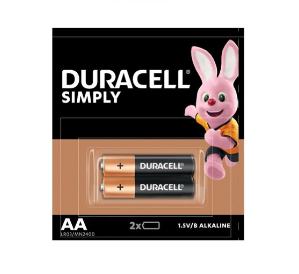 Батарейки АA 2 штуки в пачке (Duracell) 