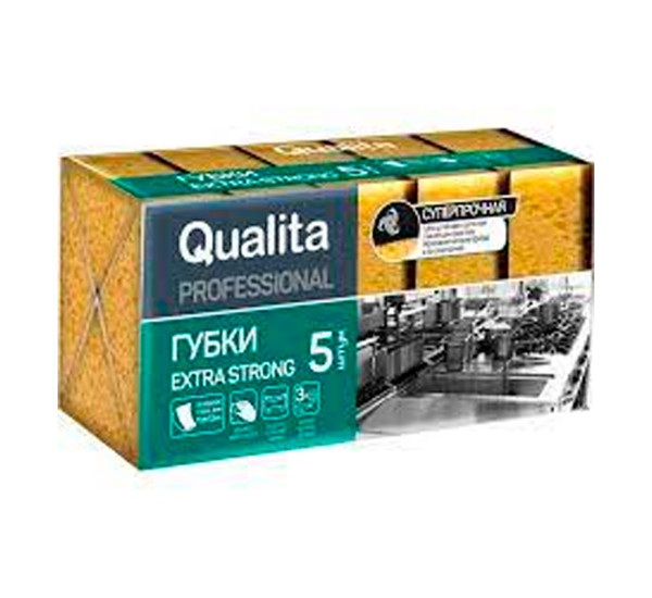 Губки кухонные Qualita Extra Strong 5шт.