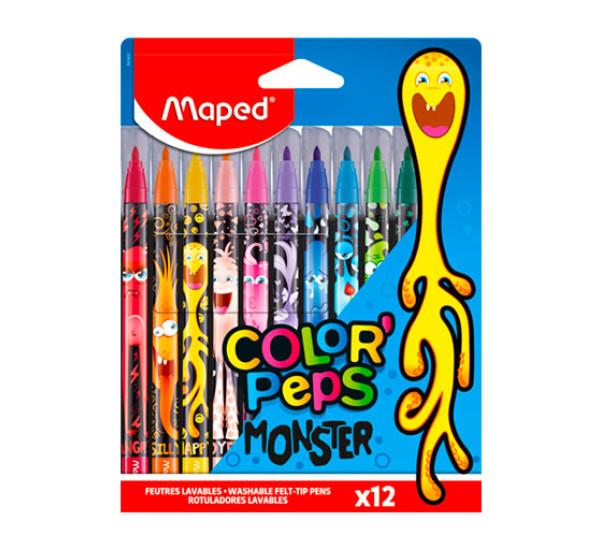 Фломастеры 12 цв Color Peps Monster Maped 