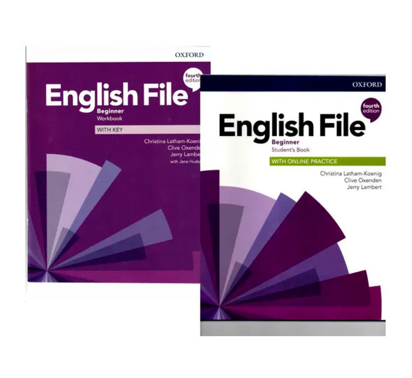 English File Beginner 4 edition student and workbook +DVD