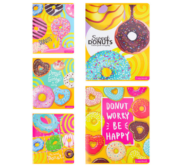 Тетрадь КЛЕТКА 96л. ПОНЧИКИ ПОВСЮДУ  