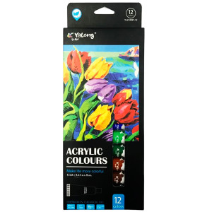 Акриловые краски 12цв 212220-12 (Yalong)