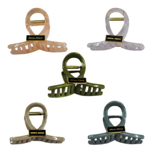 Зажим для волос "minmin", в форме узела прозрачный , цвет ассорти./МИКС