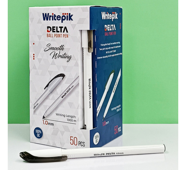 Ручка шариковая черная 1.0 mm "Writepik" DELTA